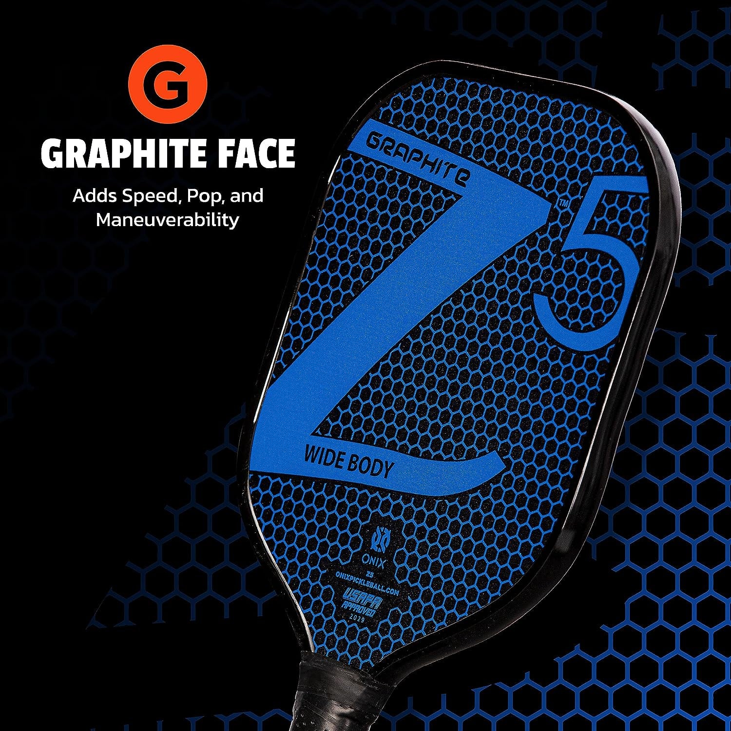 Graphite MOD Z5 Graphite Carbon Fiber Pickleball Paddles with Cushion Comfort Pickleball Paddle Grip